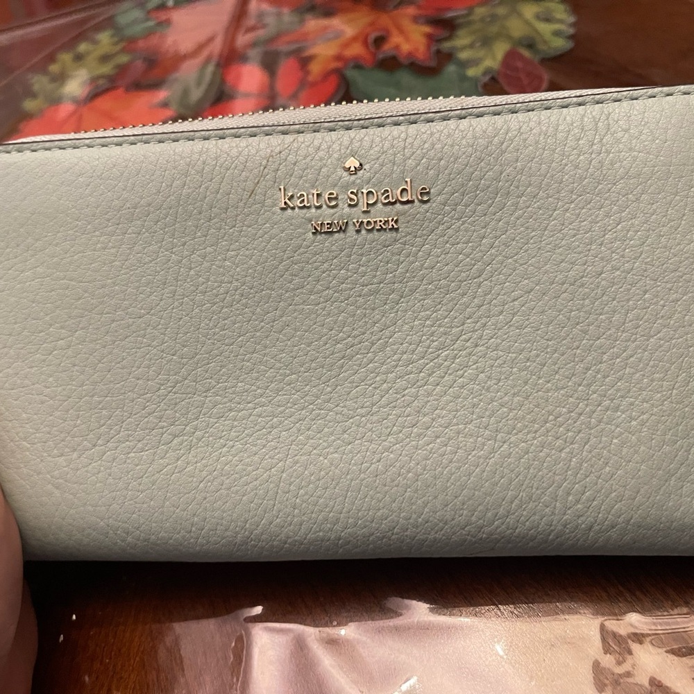 Kate Spade Light Green Leather Wallet - Picture 4 of 6